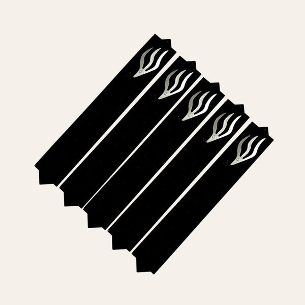 Epoxy Mezuzah in a Solid Black with a Silver accent ( Set of 5 )